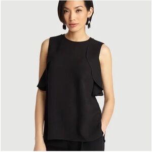 Lafayette 148 New York Harley Ruffle Silk Blouse Sz M #0798